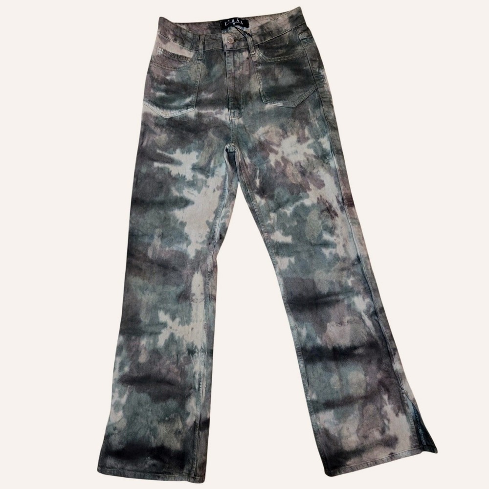 NWT Piral Tie-Dye Style Camo Straight Leg Jeans with Tag Streetwear Skater style